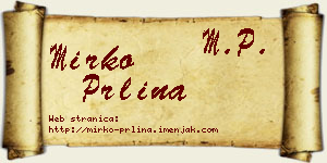 Mirko Prlina vizit kartica